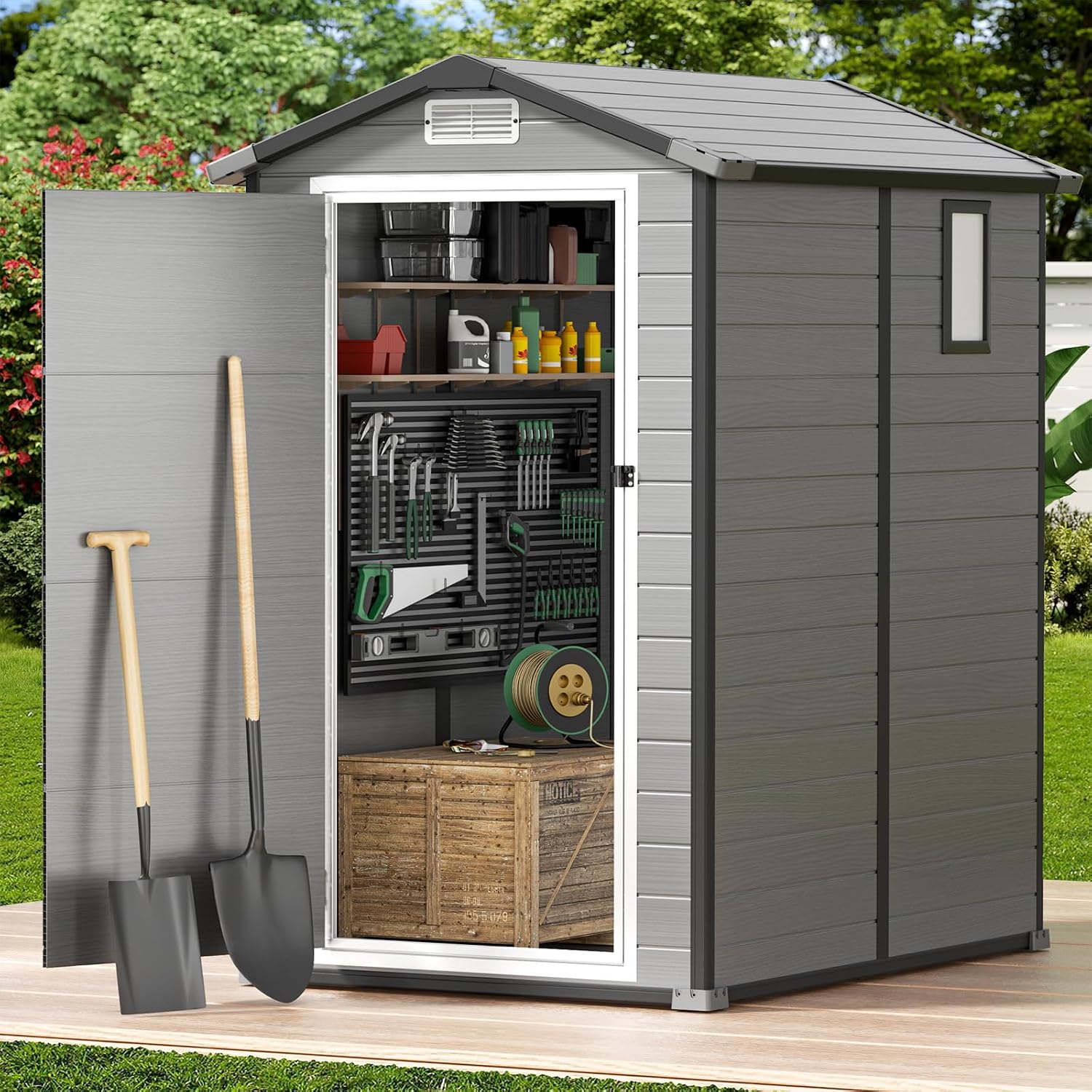 Zewnętrzny schowek z podłogą,  – Garden Tools recenzja i cena