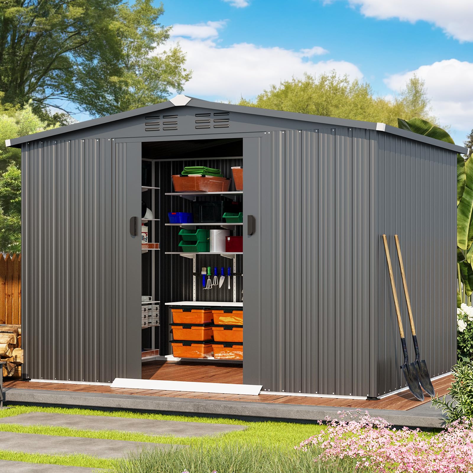 8x6 FT – ocynkowana, metalowa  – Garden Tools recenzja i cena