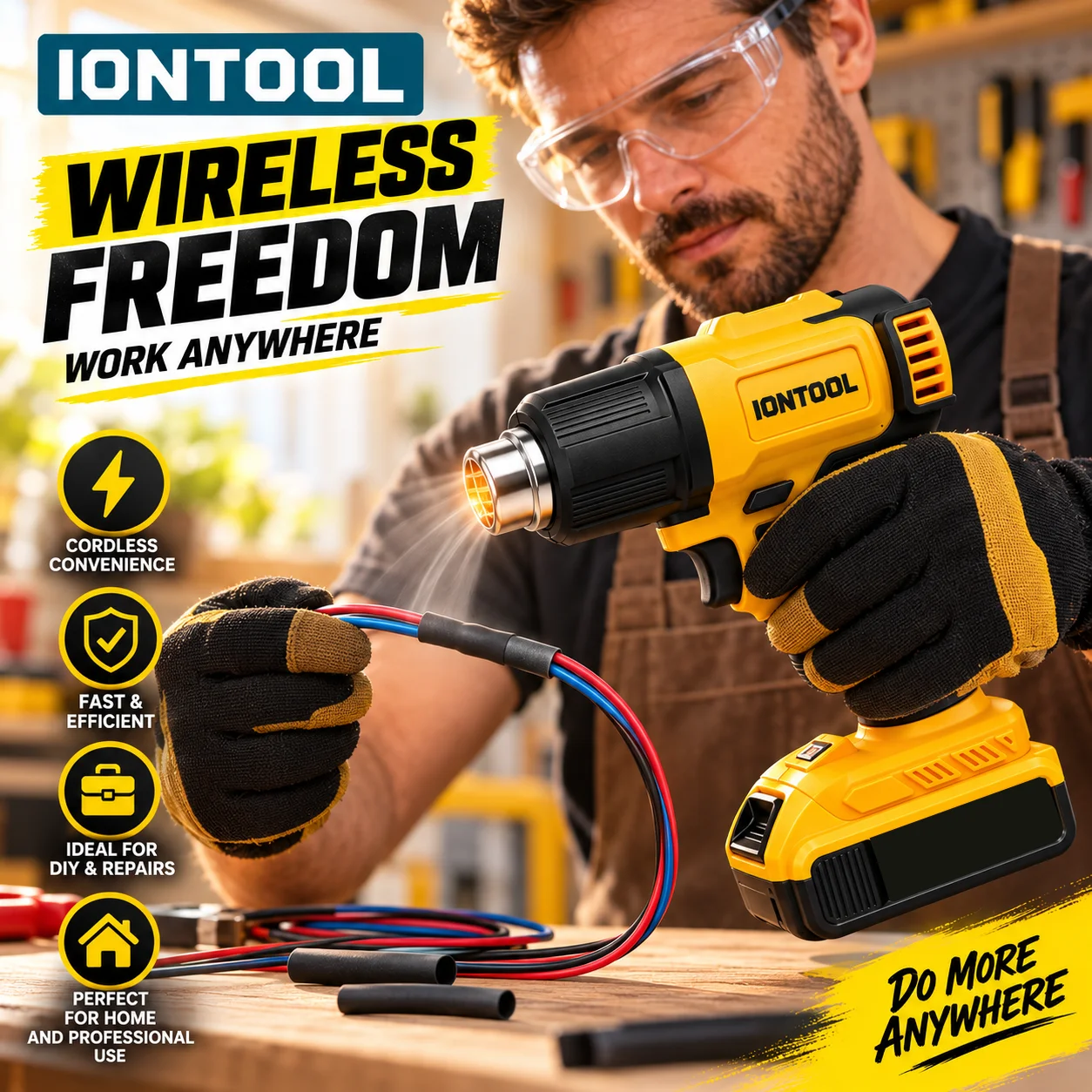IONTOOL – bezprzewodowy opalar – Cordless Heat Gun For Shrink Tubing recenzja i cena